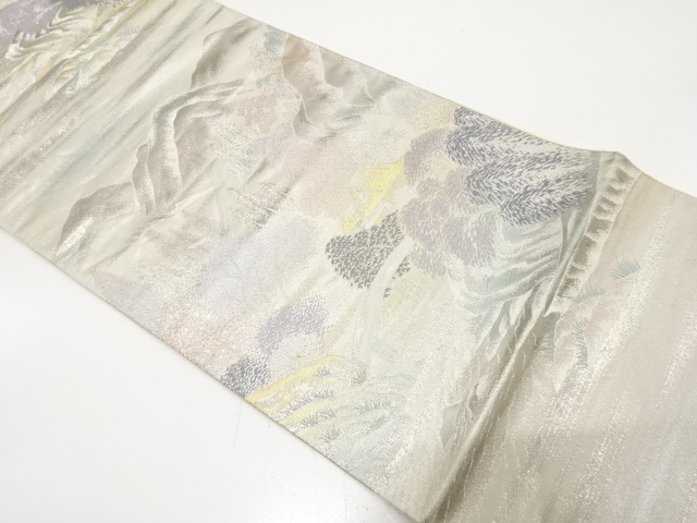 JAPANESE FUKURO OBI / WOVEN CENERY OF COUNTRYSIDE